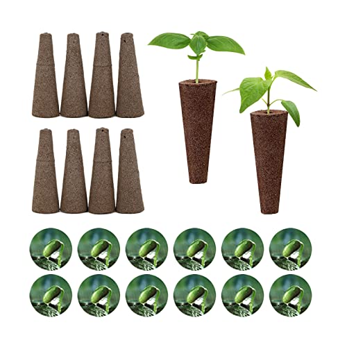 100 Kits de cápsulas de semillas hidropónicas, incluyendo 50 esponjas de crecimiento 50 etiquetas de plantas hidropónicas, cápsulas de entrada de semillas para el sistema de crecimiento hidropónico