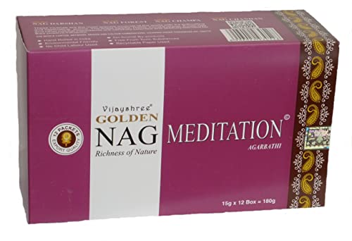 180 gms Box of GOLDEN NAG MEDITATION Agarbathi Incense Sticks - in stock and shipped by Busy Bits by Golden Nag