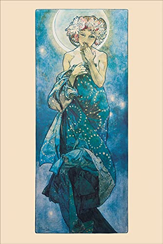 1art1 Alphonse Mucha Póster La Luna, 1902 Cartel 91x61 cm