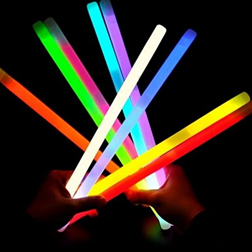 25 Palos Glow Sticks 30 cm Luminosos Fluorescentes Multicolor Fiesta Concierto Boda (Multicolor)
