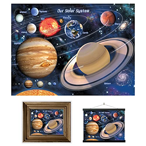 3D LiveLife Lenticular Cuadros Decoración - Nuestro Sistema Solar de Deluxebase. Poster 3D sin marco del Espacio. Obra de arte original con licencia del reconocido artista, David Penfound