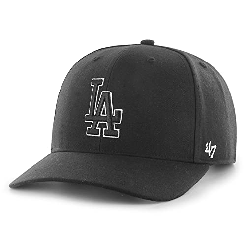 '47 Brand Gorra MVP Cold Zone DodgersBrand de béisbol Baseball (Talla única - Negro-Negro)