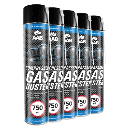 2 x AAB Spray de Aire Comprimido 750ml para Limpiar Teclados