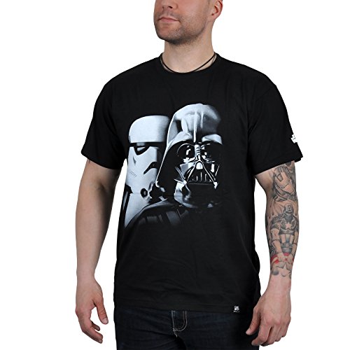 ABYstyle - Star Wars - Camiseta - Vador/Troopers - Hombre - Negro (XL)