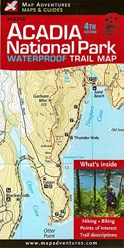 Acadia National Park Waterproof Trail Map, Maine