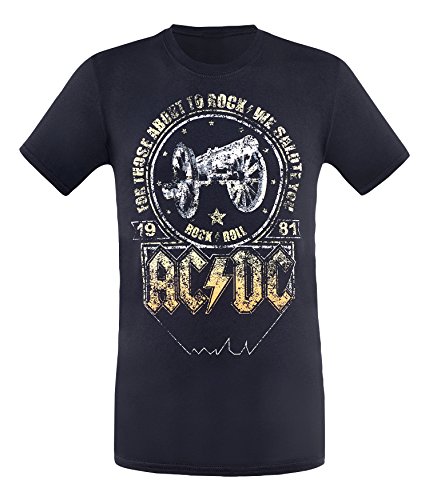 AC/DC - Camiseta para Hombre, Color Negro, Talla L
