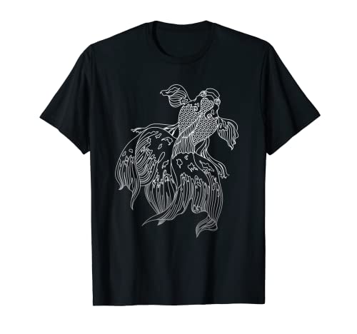 Acuario Artístico Indie Mascota Peces Diseño Gráfico Camiseta