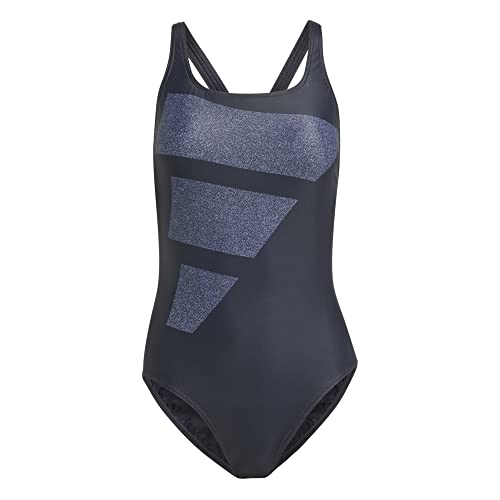 adidas HR4381 Big Bars Suit Swimsuit Women's Black/Silver Violet/White 40
