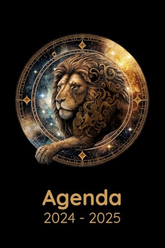 Agenda 2024-2025: Signo del zodiaco Leo, Regalo para Amantes de la Astrología, Horóscopo, Calendario 24-25 Vista Semanal y Mensual