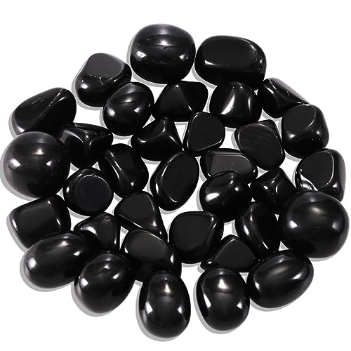 Aitsite 300 Gramos Obsidiana Negra Pulido Piedras Chakras Piedras Naturales Cristales Curativos Piedras Energeticas Meditacion Aura Natural