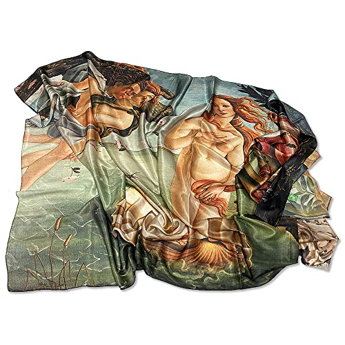 all sas Pañuelo de seda con impresión cuadro Botticelli Venus