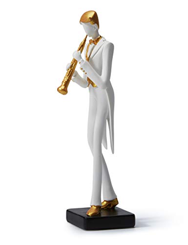 Amoy-Art Decorativa Figura Musico Escultura Piano Estatua Resina Musical Regalo 25cm