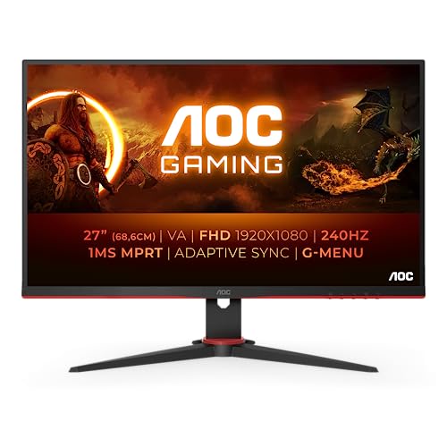 AOC Gaming 27G2ZNE - 27" Full HD Monitor, 240 Hz, 0,5 ms MPRT, Adaptive Sync (1920x1080, HDMI 1.4, DisplayPort 1.2) Black/Red