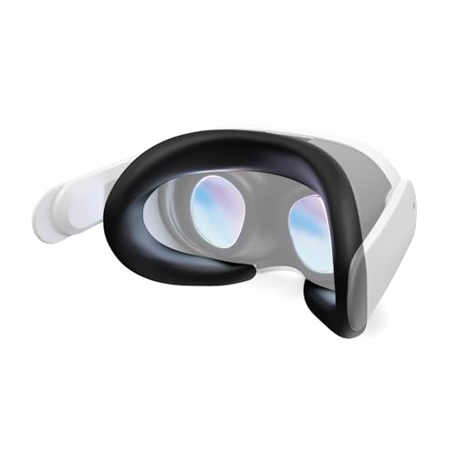 APEXINNO VR - Funda de Silicona para Auriculares Oculus Quest 3, Accesorios Originales para Auriculares, Máscara de Cojín Facial VR para Auriculares Quest 3 (Negro)