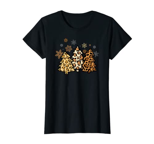 Árboles con estampado de leopardo Camiseta