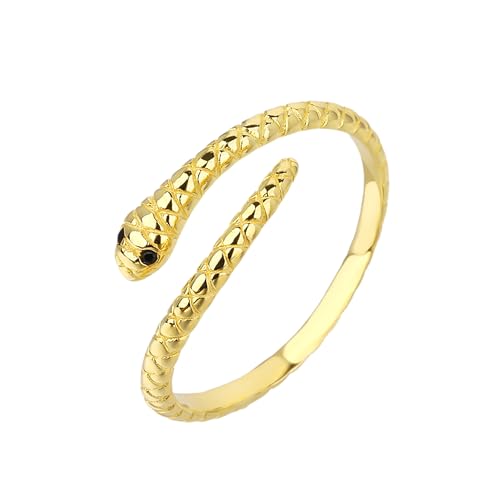 ARIS. Echidna – Anillo de mujer de plata de ley 925, anillo exclusivo para mujer con diseño de serpientes, joyas regalo para mujeres, Metal precioso