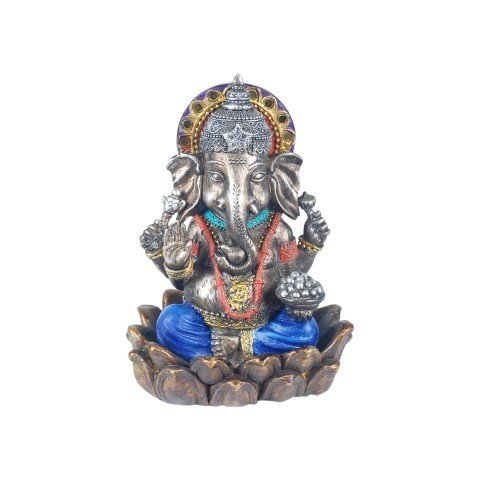 Art Deco Home Figura Estatua Ganesha Resina 17 cm, Decoracion Hindu Buda Decorativa, Esculturas Elefantes de la Suerte