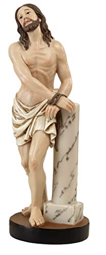 Articoli religiosi by Paben Estatua Jesucristo Atado Columna de resina de 14 cm de diámetro