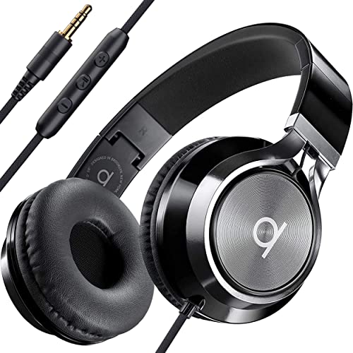 ARTIX CL750 Auriculares con Cable y Microfono - Cascos con Cable y Microfono, Auriculares Diadema con Cable Largo, Headphones with Microphone, Cascos Musica, Audifonos, Cascos PC, Auriculares PC Jack
