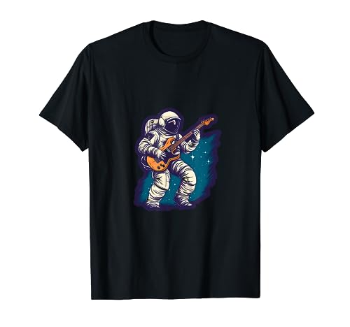 Astronauta Con Guitarrista De Espacio De Guitarra Camiseta