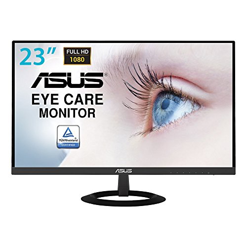 ASUS VZ239HE - Monitor Ultrafino de 23" FullHD (1920x1080, IPS, LCD, 16:9, HDMI x1, 5ms, 75Hz, 250 cd/m², Antiparpadeo y Luz azul de baja intensidad), Negro