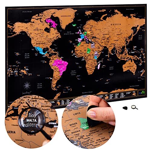 Mapa Mundo Para Rascar Con Banderas Scratch Map Con Tubo