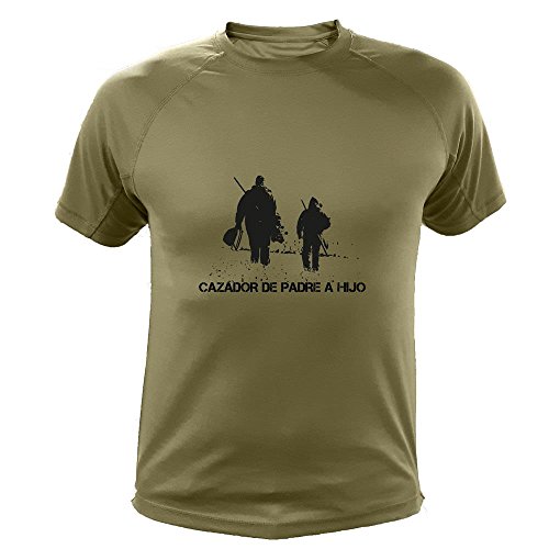 AtooDog Camiseta de Caza, Cazador de Padre a Hijo, Regalo Día del Padre (30401, Verde, L)