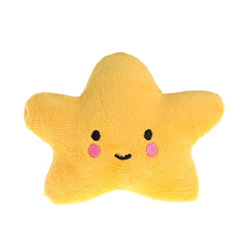 Autone - Juguete de peluche con forma de nube y estrella, suave y chirriante sonido, juguete para masticar para perros y gatos, Gold Star