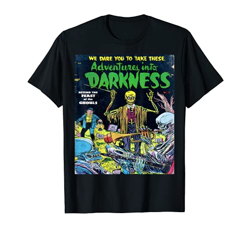 Aventuras en la oscuridad Vintage Terror Thriller Comics Camiseta