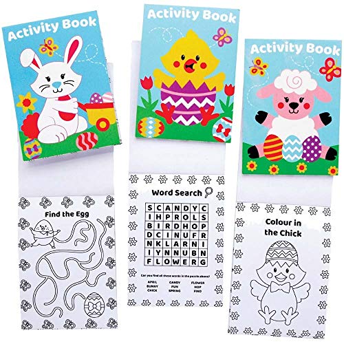 Baker Ross Mini Libros de Actividades de Pascua - Paquete de 12, Manualidades de Pascua para Niños (AX694)