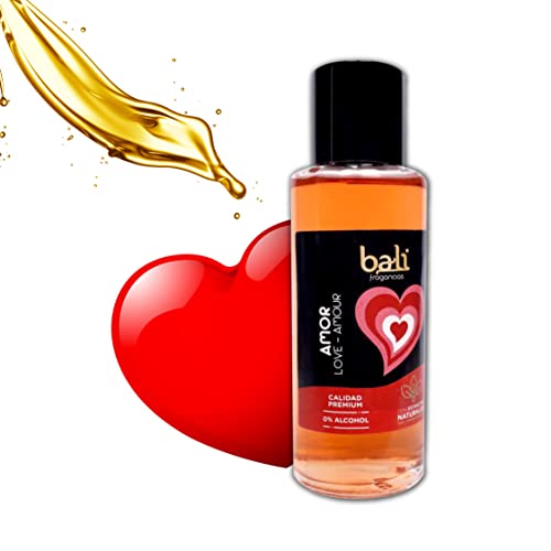 Bali fragancias Esencia al Aceite de Aroma Amor para Humidificador. Ambientador Frutal y Floral en Esencia para Difusor. Aceite Natural para Quemador de Aromaterapia. 50 ml