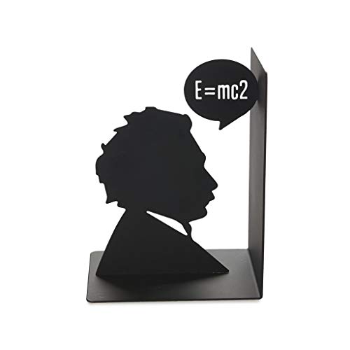 Balvi Sujetalibros Einstein Color Negro Sujetalibros Decorativo con la icónica Figura de Albert Einst