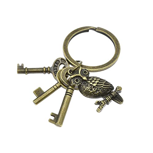 BDM - Llavero amuleto de la suerte con herradura,búho, mano de fatima..llaves de casa coche, para mujer y niña - Modelo 2