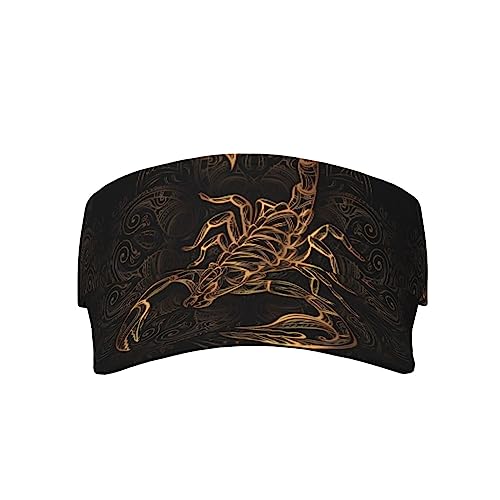 BHCASE Sombrero de copa vacío para adultos con diseño de escorpión dorado: duradero y elegante. Diseño superior vacío, no sofocante y no afecta al cabello, Negro, Talla única