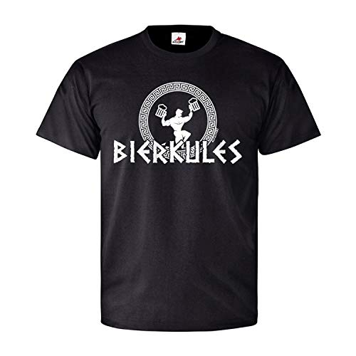 Bierkules 27157 - Camiseta con diseño de dioses griegos Negro XXL