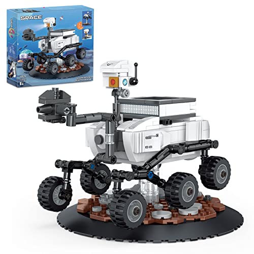 Bloques Construccion Niños City Space Mars Rover Kit de Construcción de Espacial Marte Rover Juguetes Espacio Regalo construcciones para Niños y Niñas de 6 a 12 Años, 338 Piezas