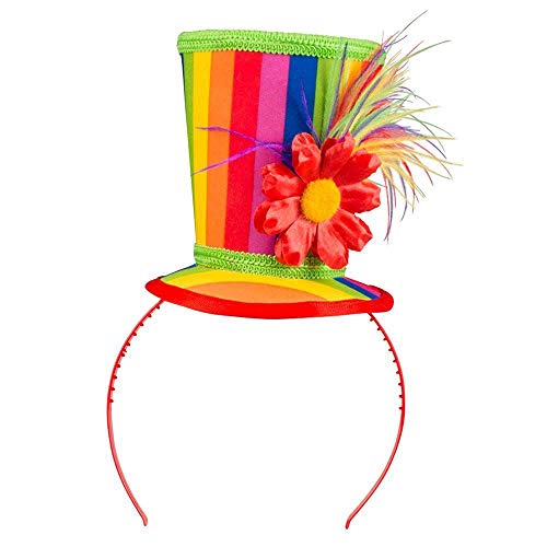 Boland 55510 - Diadema Blossom, Tiara con mini sombrero, accesorio de disfraz para carnaval, cumpleaños o fiesta temática, sombrero de payaso, accesorio para disfraces