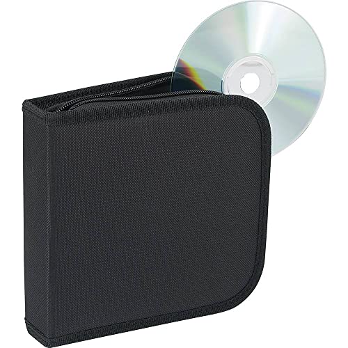 Bolsa CD Renkforce 775393 28 CDs/DVDs/discos Blu-Ray Nylon® Negro (ancho x alto x profundidad) 158 x 40 x 160 mm 1 pc(s)