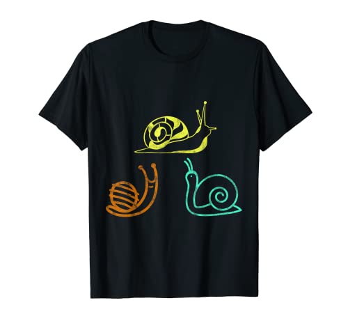 Bonito regalo para amantes de los caracoles con ilustración Camiseta