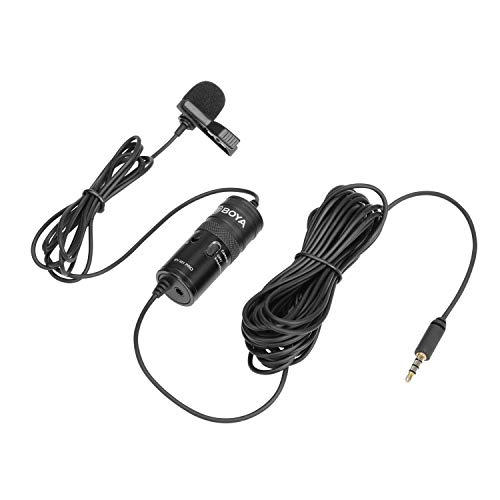 Boya by-M1 Pro - Micrófono de Solapa con Clip para iPhone y Android, cámara DSLR, grabadora de Audio, grabación de Ordenador portátil