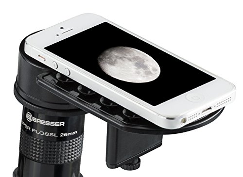 Bresser Deluxe de Smartphone Adaptador para telescopios y microscopios, Negro