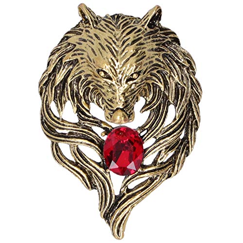 Broche de cabeza de león broche retro de Animal para hombre alfiler para traje insignia broche accesorios para ropa joyería para hombre(#1)