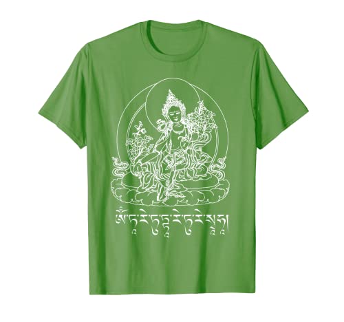 Buda Verde Tara Mantra Budismo Tibetano Vajrayana Camiseta