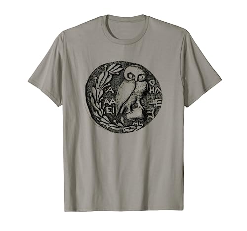 Búho de Atenea Mitología griega Regalo de filosofía Camiseta