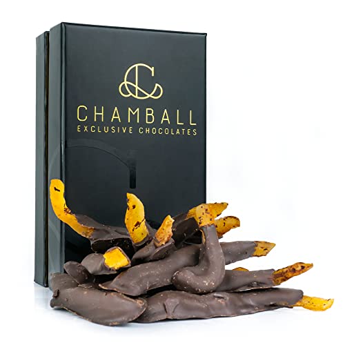 Caja Chamball Orange/Para los amantes del buen chocolate artesanal, esta combinación de chocolate negro con naranja confitada, es un verdadero placer para el paladar de los más exigentes.