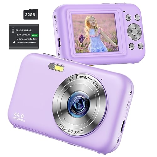 Cámara infantil, cámara digital infantil FHD 1080p, zoom digital 16x con  tarjeta SD de 32 gb