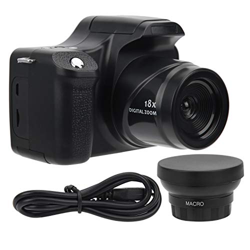 Cámara SLR digital, cámara de video digital HD de 24 MP con zoom de 18X y micrófono, pantalla LCD de 3 "y batería de 1500mAh, cámara digital portátil de visión nocturna de larga distancia focal(#2)