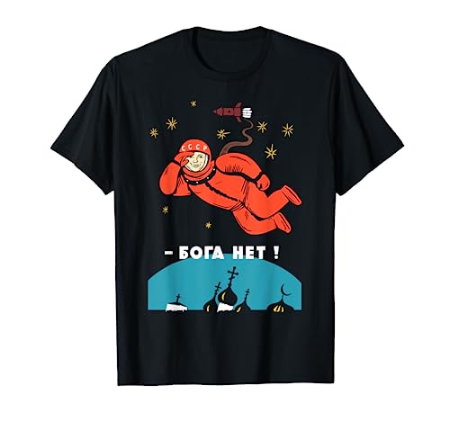 Camiseta Atheist Retro Atheist Yuri Gagarin Space Camiseta