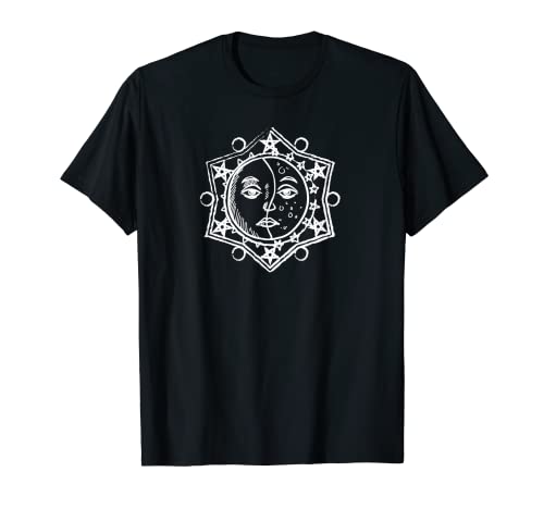 Camiseta con estampado de astrología de Sun Moon Star Camiseta