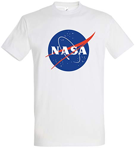 Camiseta con Logotipo de NASA para el Espacio Espacial Blanco XL